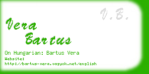 vera bartus business card